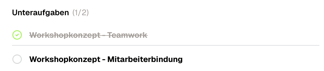 Unteraufgaben