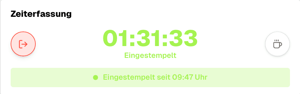 Aktive Zeiterfassung